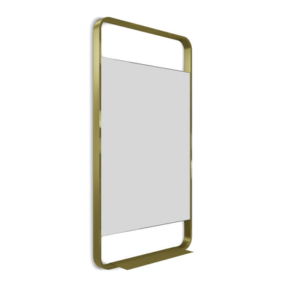 Origins Living Ludgate Mirror With Shelf 55x100cm Brushed Brass