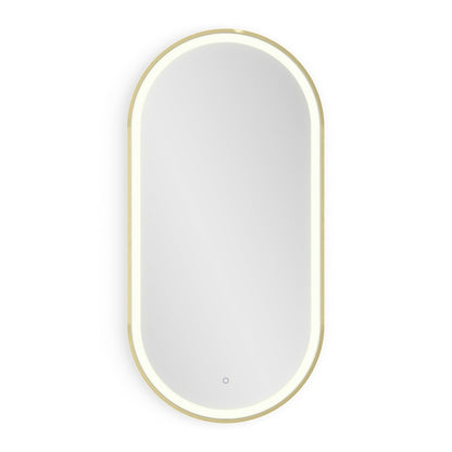 Origins Living Lomax Light Capsule Mirror 50x100cm Brushed Brass - Hot Tub Shop