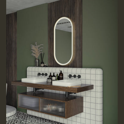 Origins Living Lomax Light Capsule Mirror 40x80cm Brushed Brass