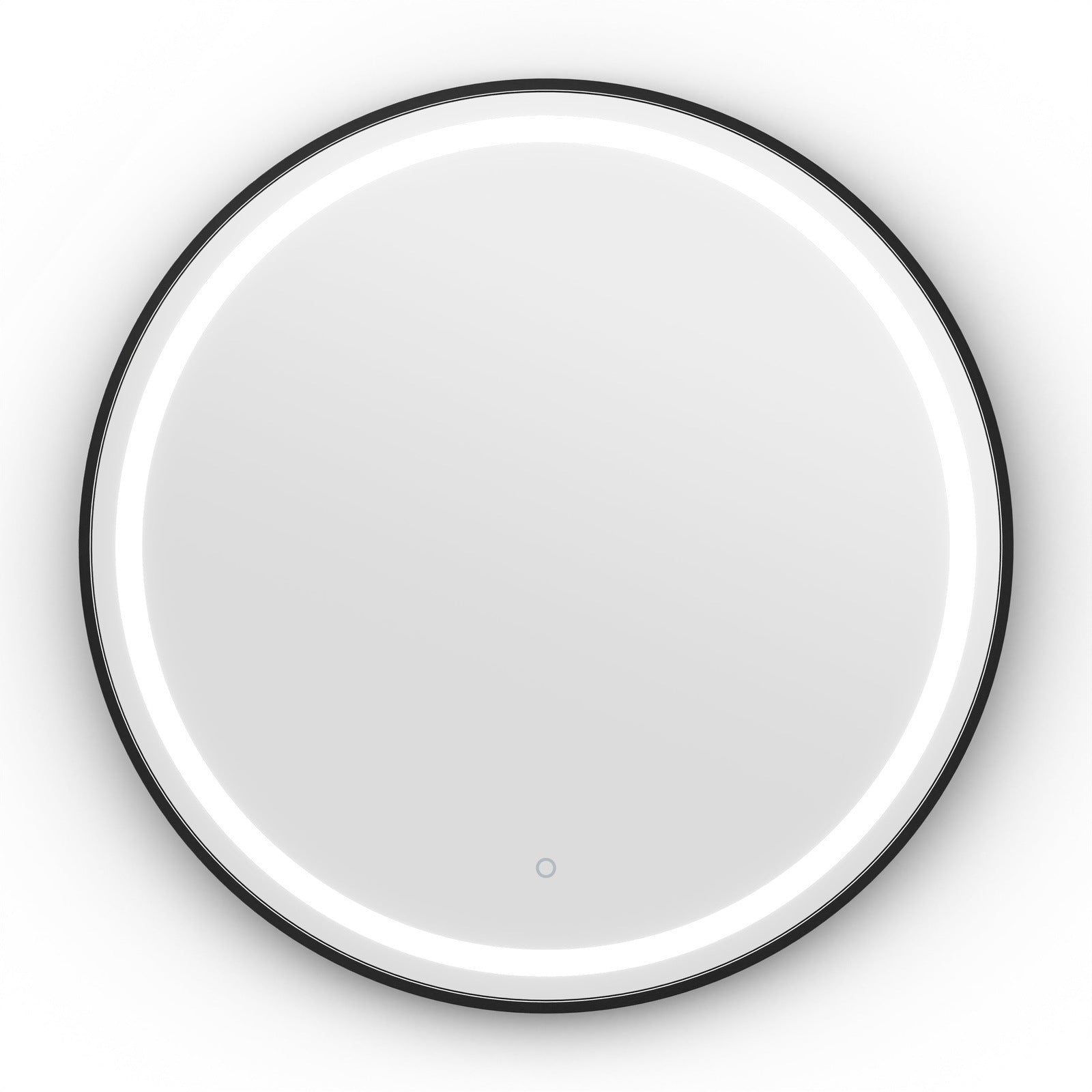 Origins Living Lomax Light Round Mirror 70cm Brushed Black - Hot Tub Shop