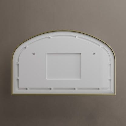 Origins Living Lomax Light Overmantle Arch Illuminated Mirror 120 X 75cm Brushed Brass