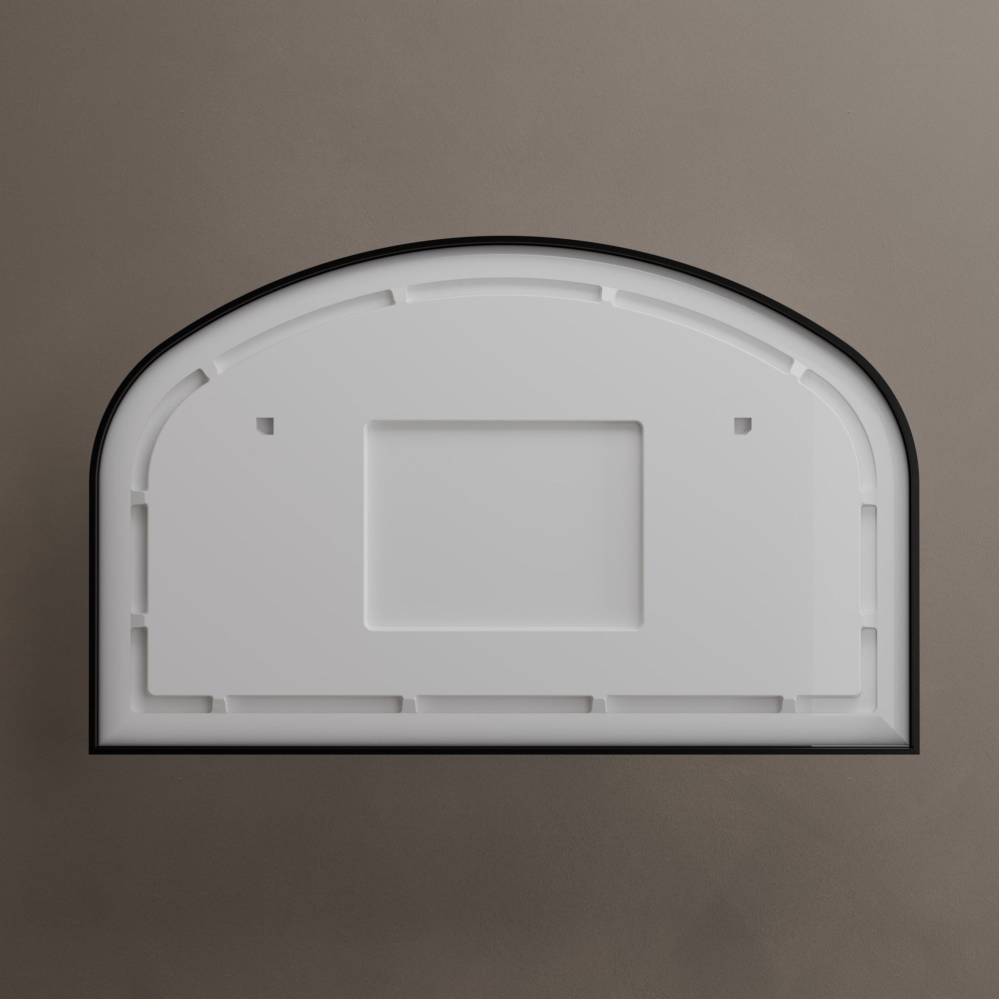 Origins Living Lomax Light Overmantle Arch Illuminated Mirror 120 X 75cm Brushed Black - Hot Tub Shop