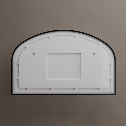 Origins Living Lomax Light Overmantle Arch Illuminated Mirror 120 X 75cm Brushed Black - Hot Tub Shop