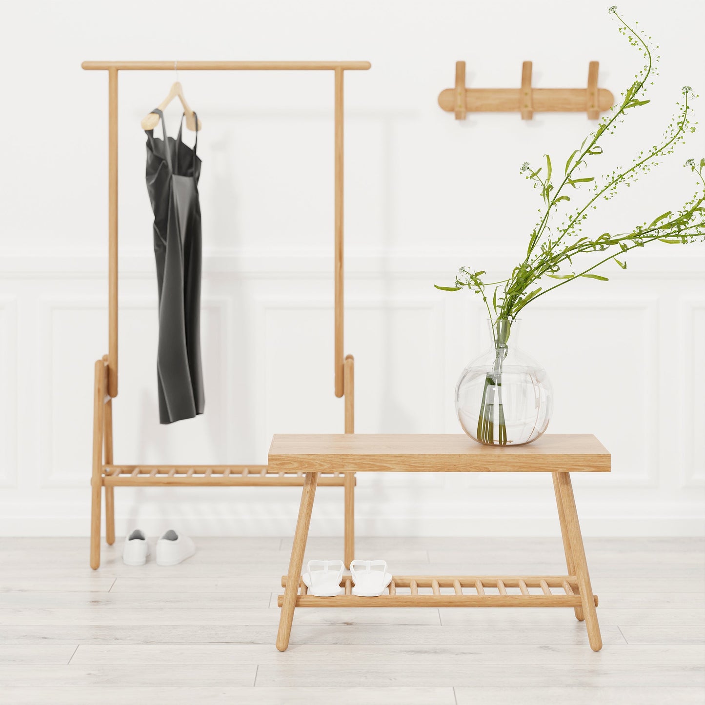 Wireworks Clothes Rail Hang Up Oak