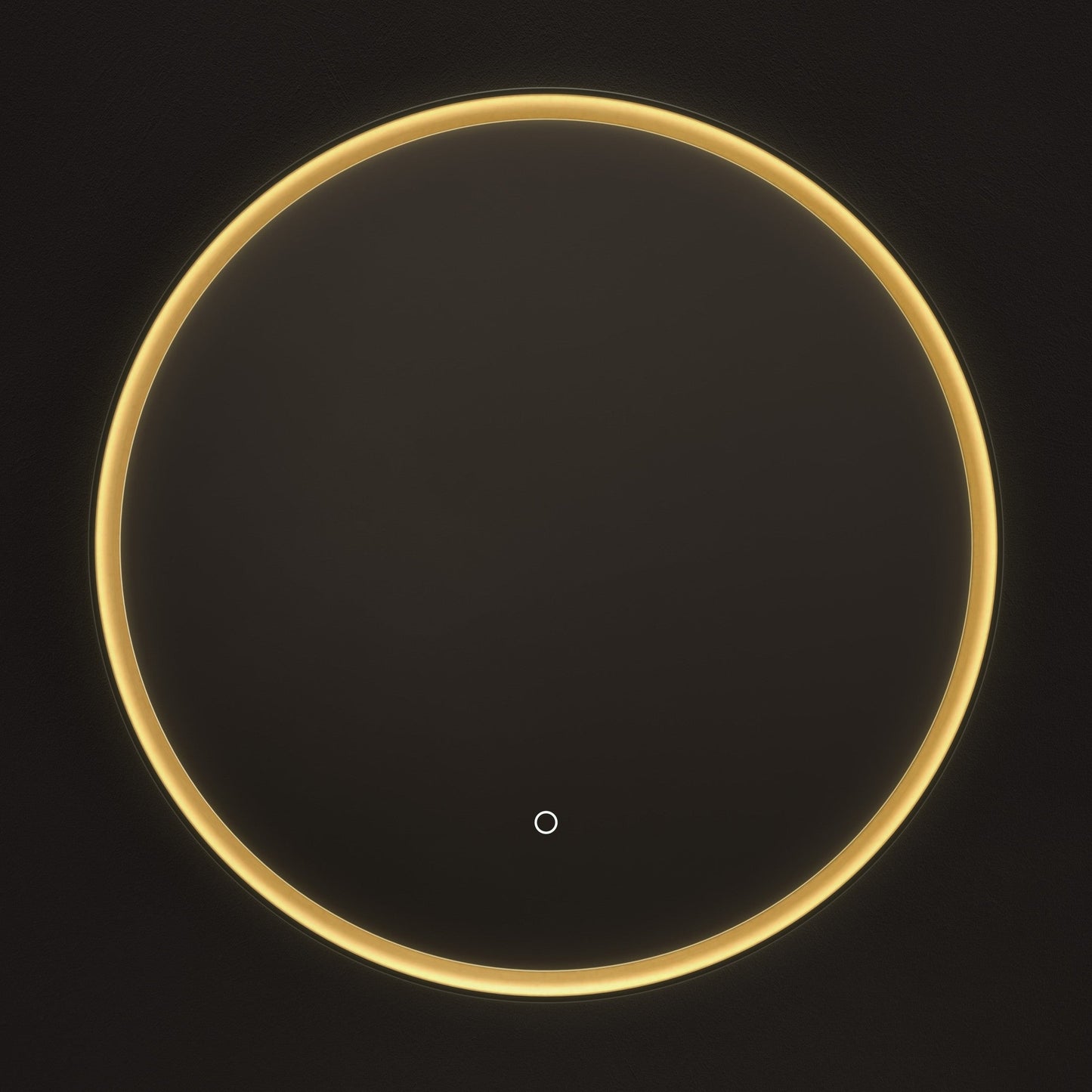 Origins Living Luxor Round Illuminated Mirror 80cm Gold & Black