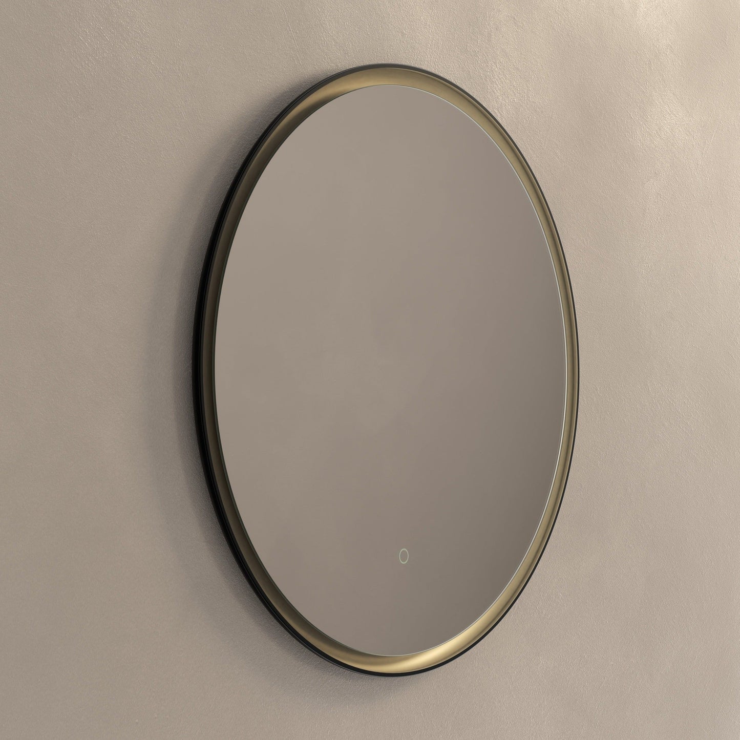 Origins Living Luxor Round Illuminated Mirror 80cm Gold & Black