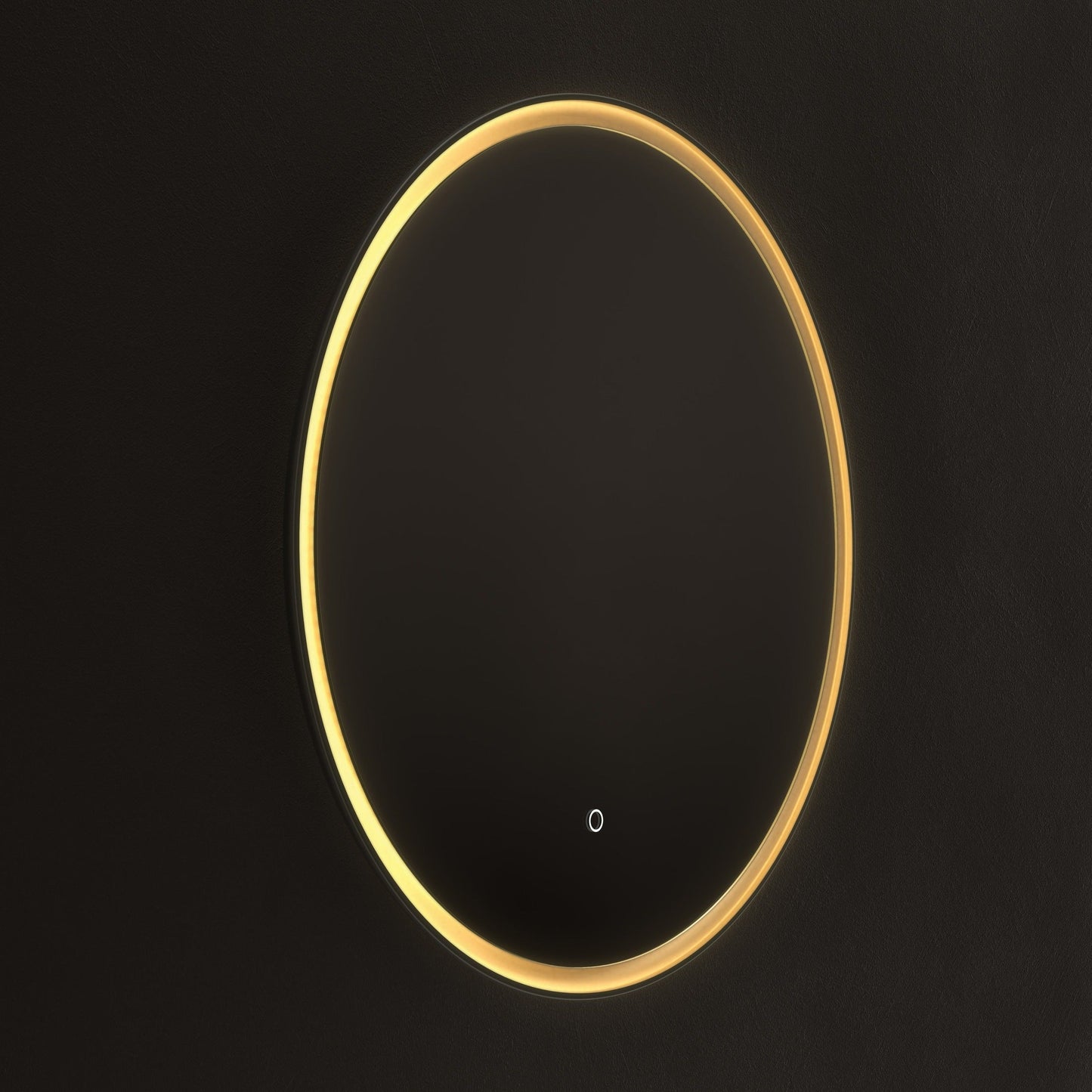 Origins Living Luxor Round Illuminated Mirror 80cm Gold & Black