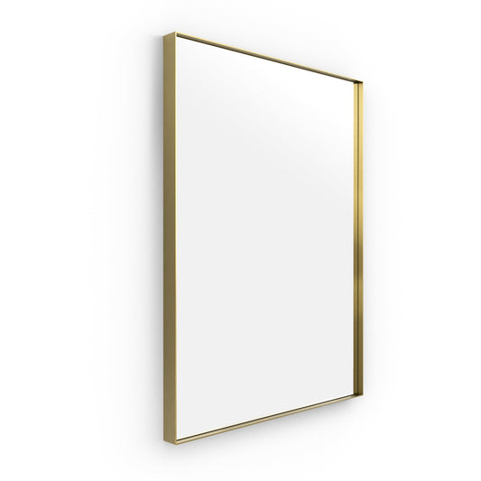 Origins Living Newington Rectangular Mirror 60x80cm Brushed Brass - Hot Tub Shop