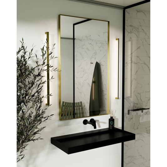 Origins Living Newington Rectangular Mirror 120x70cm Brushed Brass