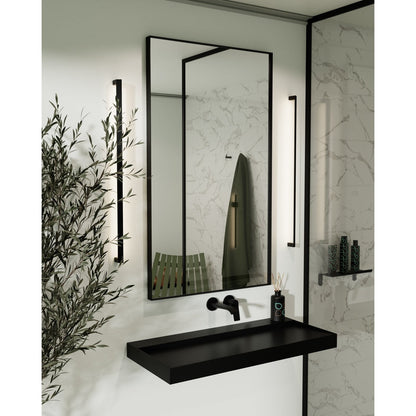 Origins Living Newington Rectangular Mirror 120x70cm Matt Black - Hot Tub Shop