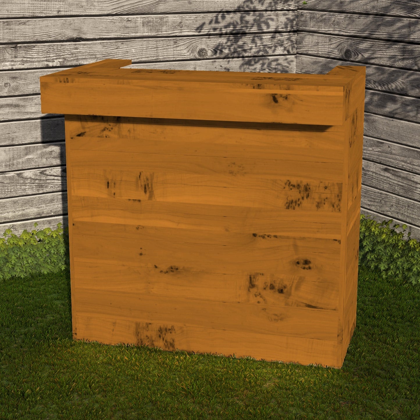 Rustic Wooden Pallet Bar - 100cm - Hot Tub Shop