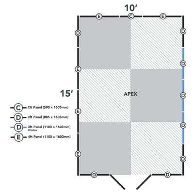 4LIFE Overlap Pressure Treated Apex Shed Double Door - All Sizes - Hot Tub Shop