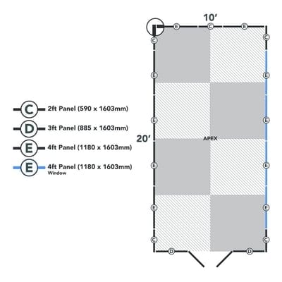 4LIFE Overlap Pressure Treated Apex Shed Double Door - All Sizes - Hot Tub Shop