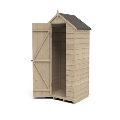 4LIFE Overlap Pressure Treated 4ft x 3ft Apex Shed - No Window - Hot Tub Shop
