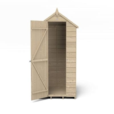 4LIFE Overlap Pressure Treated 4ft x 3ft Apex Shed - No Window - Hot Tub Shop