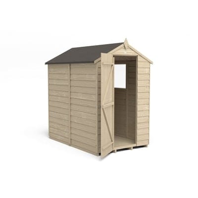 4LIFE Overlap Pressure Treated 6ft x 4ft Apex Shed - Hot Tub Shop