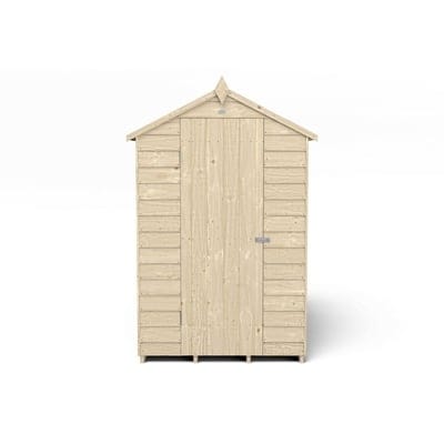 4LIFE Overlap Pressure Treated 6ft x 4ft Apex Shed - No Window - Hot Tub Shop