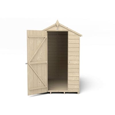 4LIFE Overlap Pressure Treated 6ft x 4ft Apex Shed - No Window - Hot Tub Shop