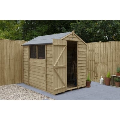 4LIFE Overlap Pressure Treated 7ft x 5ft Apex Shed - Hot Tub Shop