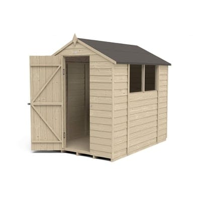 4LIFE Overlap Pressure Treated 7ft x 5ft Apex Shed - Hot Tub Shop