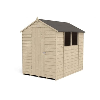 4LIFE Overlap Pressure Treated 7ft x 5ft Apex Shed - Hot Tub Shop