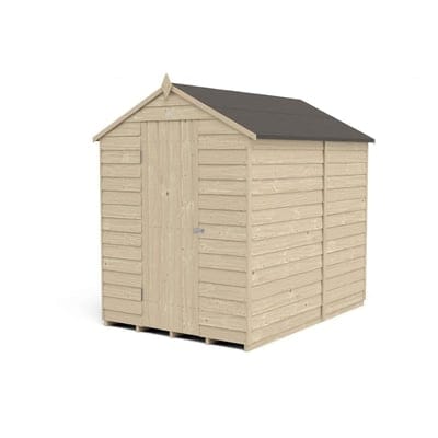 4LIFE Overlap Pressure Treated 7ft x 5ft Apex Shed - No Window - Hot Tub Shop