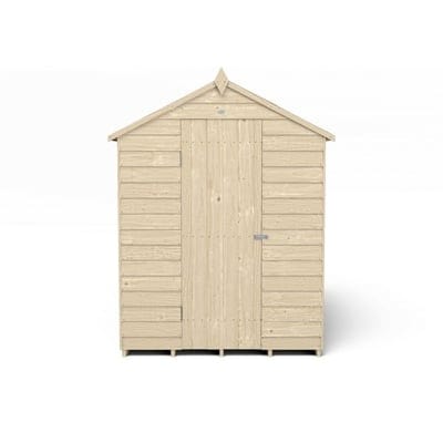 4LIFE Overlap Pressure Treated 7ft x 5ft Apex Shed - No Window - Hot Tub Shop