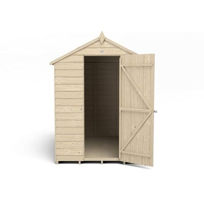 4LIFE Overlap Pressure Treated 7ft x 5ft Apex Shed - No Window - Hot Tub Shop