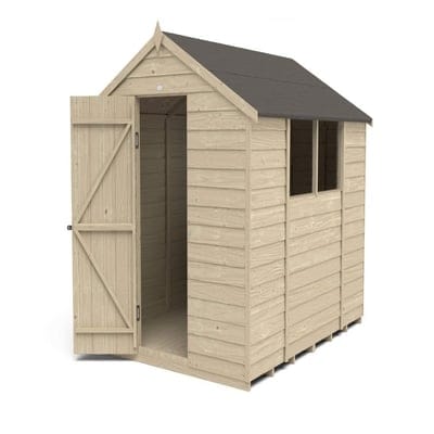 4LIFE Overlap Pressure Treated 8ft x 6ft Apex Shed - Hot Tub Shop