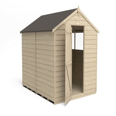 4LIFE Overlap Pressure Treated 8ft x 6ft Apex Shed - Hot Tub Shop