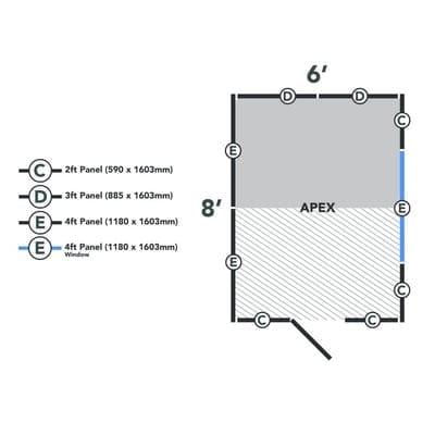 4LIFE Overlap Pressure Treated 8ft x 6ft Apex Shed - Hot Tub Shop