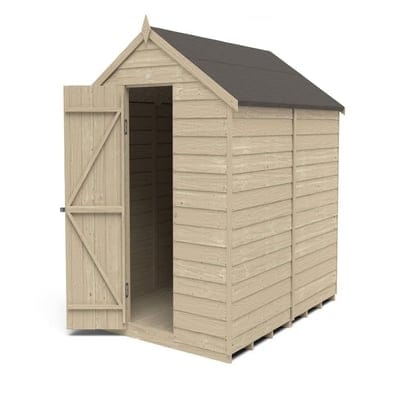 4LIFE Overlap Pressure Treated 8ft x 6ft Apex Shed - No Window - Hot Tub Shop