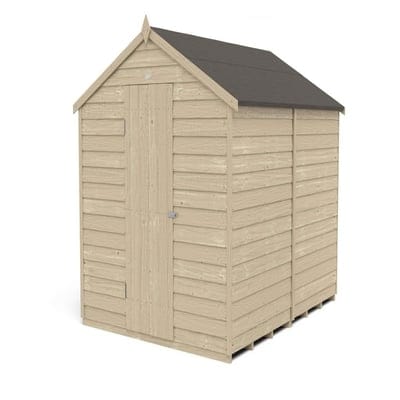 4LIFE Overlap Pressure Treated 8ft x 6ft Apex Shed - No Window - Hot Tub Shop