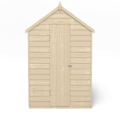 4LIFE Overlap Pressure Treated 8ft x 6ft Apex Shed - No Window - Hot Tub Shop