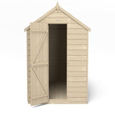 4LIFE Overlap Pressure Treated 8ft x 6ft Apex Shed - No Window - Hot Tub Shop