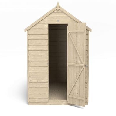 4LIFE Overlap Pressure Treated 8ft x 6ft Apex Shed - No Window - Hot Tub Shop