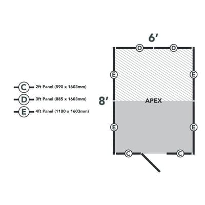 4LIFE Overlap Pressure Treated 8ft x 6ft Apex Shed - No Window - Hot Tub Shop