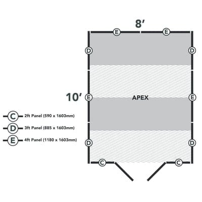 4LIFE Overlap Pressure Treated 10ft x 8ft Apex Shed - Double Door, No Windows - Hot Tub Shop