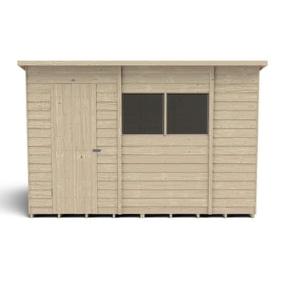 4LIFE Overlap Pressure Treated Pent Shed - All Sizes - Hot Tub Shop