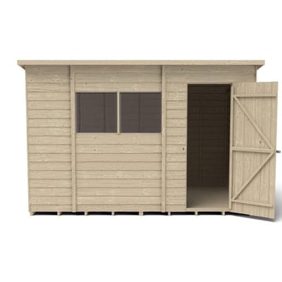 4LIFE Overlap Pressure Treated Pent Shed - All Sizes - Hot Tub Shop