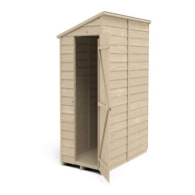 4LIFE Overlap Pressure Treated 6ft x 3ft Pent Shed - No Window - Hot Tub Shop