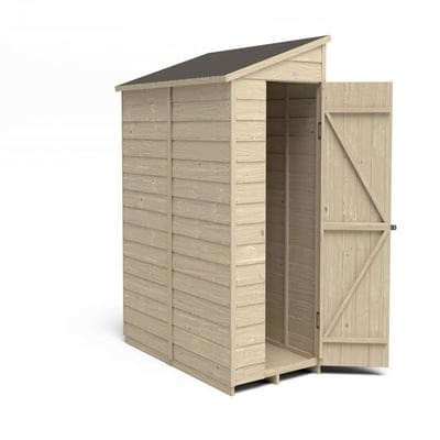 4LIFE Overlap Pressure Treated 6ft x 3ft Pent Shed - No Window - Hot Tub Shop