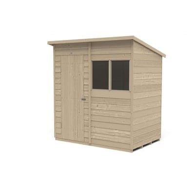 4LIFE Overlap Pressure Treated Pent Shed - All Sizes - Hot Tub Shop