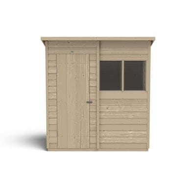 4LIFE Overlap Pressure Treated Pent Shed - All Sizes - Hot Tub Shop