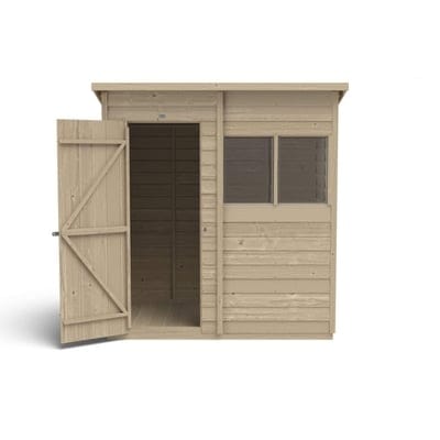 4LIFE Overlap Pressure Treated Pent Shed - All Sizes - Hot Tub Shop