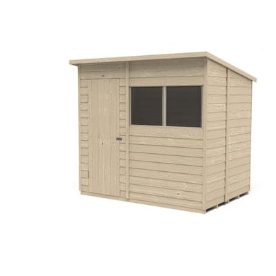 4LIFE Overlap Pressure Treated Pent Shed - All Sizes - Hot Tub Shop