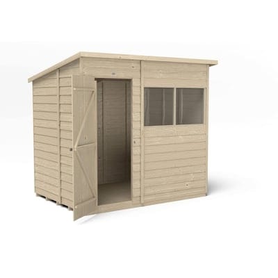 4LIFE Overlap Pressure Treated Pent Shed - All Sizes - Hot Tub Shop