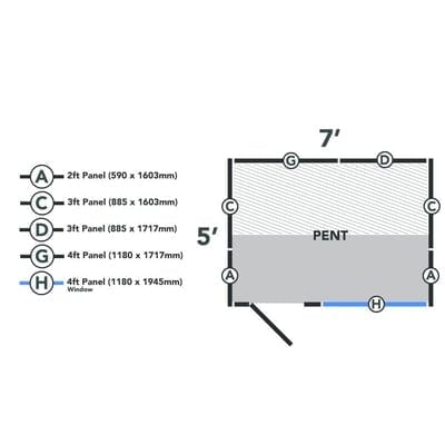 4LIFE Overlap Pressure Treated Pent Shed - All Sizes - Hot Tub Shop