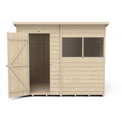 4LIFE Overlap Pressure Treated Pent Shed - All Sizes - Hot Tub Shop