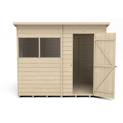 4LIFE Overlap Pressure Treated Pent Shed - All Sizes - Hot Tub Shop